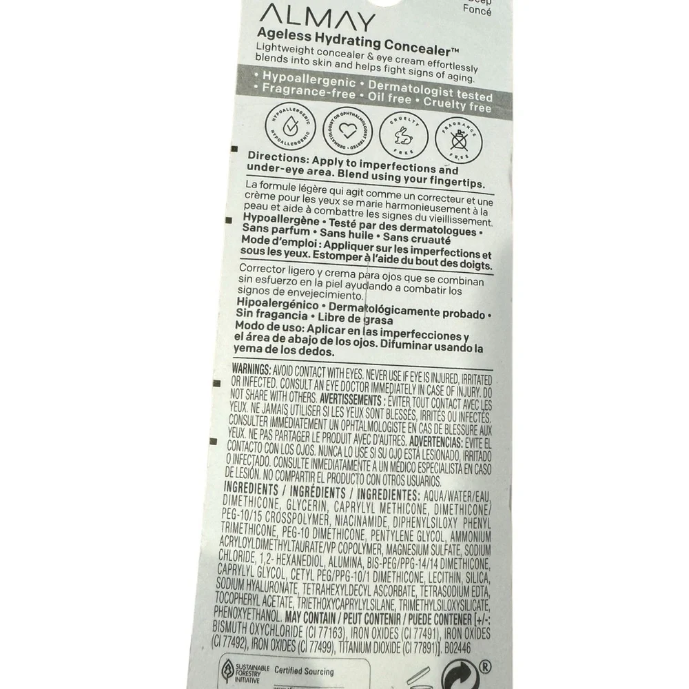 Almay Ageless Hydrating Concealer. #050 Deep. NWT